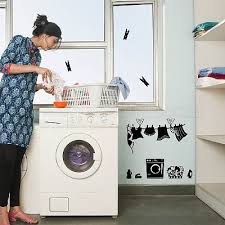 Superdant Laundry Theme Wall Decals