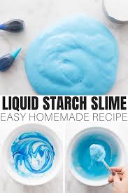 Slowly pour in 2½ cups cornstarch and work the mixture together with your hands as you go. Liquid Starch Slime Recipe 3 Ingredients Little Bins For Little Hands