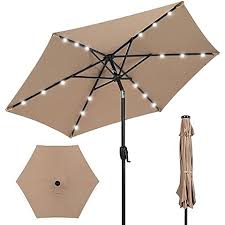 Solar Lighted Patio Umbrellas Hihomepicks