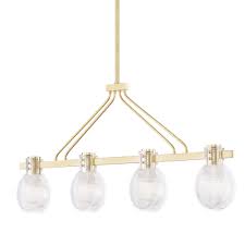 Shop Mitzi By Hudson Valley Jenna 4 Light Island Light With Clear Glass Overstock 31756100