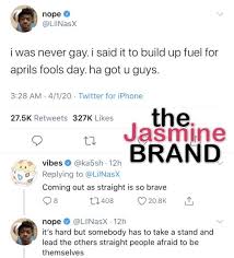 The rapper and singer, 21, shared the emotional note on twitter, timed with the release of the music video for his latest single, montero (call me by your name). (note: Lil Nas X Jokes I Was Never Gay Where The Hoes At Thejasminebrand