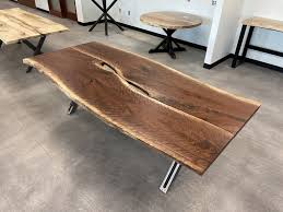 live edge wood furniture adds an