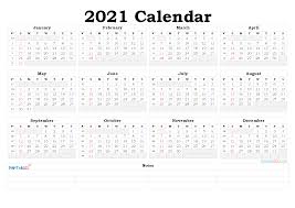 2021 blank and printable word calendar template. 2021 Yearly Calendar Template Word