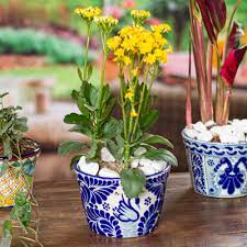 Handmade Talavera Style Flower Pot