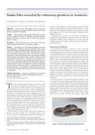 pdf snake bites recorded by veterinary
