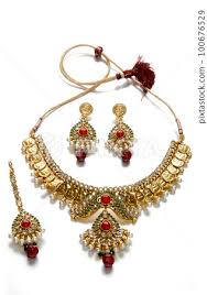 indian gold jewelry macro shot stock