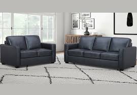 a aldon navy leather sleeper sofa