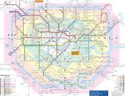 zonal map of the london underground and