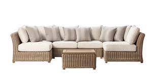 Outdoor Sectional Sofa Isolated On