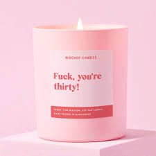 funny 30th birthday gift candle by