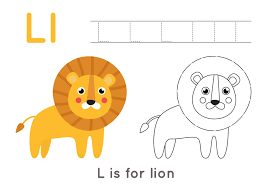 Click the l is for lion coloring pages to view printable version or color it online (compatible with ipad and android tablets). Coloring Page With Letter L And Cute Cartoon Lion 2171774 Vector Art At Vecteezy
