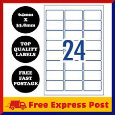 It includes information for printing a single label or a page of the same labels, for printing a page of choose the label brand in the label vendors or label products list, then select the product number matching the labels you want to print on. 50 Sheets 24 Per Page A4 Self Adhesive Address Labels Paper Sticker 24 Up Ebay