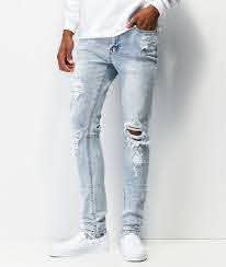 Ziggy Premium Pipes Trashed Blue Denim Skinny Jeans Zumiez