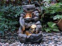 You will be notified by email or by phone when your order is ready. Garden Treasures 26 8 In H Resin Rock Waterfall Fountain Outdoor Fountain In The Outdoor Fountains Department At Lowes Com
