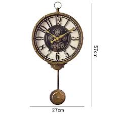 Retro Metal Vintage Pendulum Wall Clock