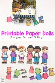 Pdf 3mb 21 pagesthese dolls are perfect for teaching body . Printable Paper Dolls For Spring Summer Winter And Fall Fun With Mama