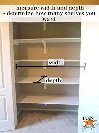 how to install shelves in a closet
