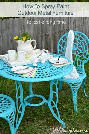 to spray paint metal outdoor furniture