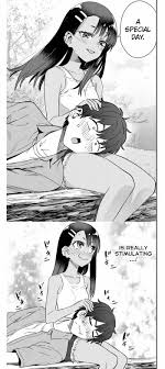 Its too embarrassing for them. My boi should stroke her knee [IJIRANAIDE,  NAGATORO-SAN CHAPTER 127] - 9GAG