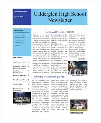 Sample School Newsletter 7 Documents In Pdf Word