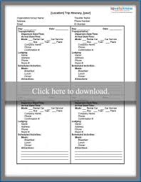 Free Printable Travel Itinerary Template Lovetoknow