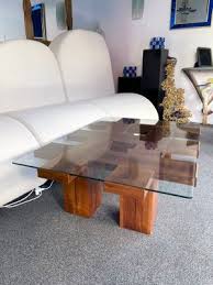 Italian Wood Architect Coffee Table