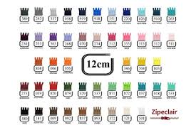 Zipper Ykk Pack Of 10 X 12 Cm Colors To Choose Black White Brown Beige Purple Pink Green Yellow
