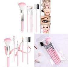 pink marble makeup brush set
