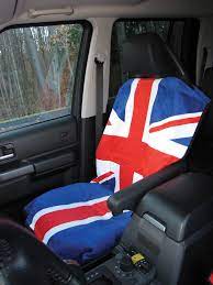 Seat Cover Terry Cloth Union Jack