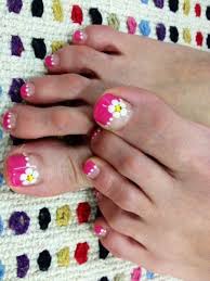 Put your finger on the style that's right for you. Pedicure Flower Nail Art Tails To Tell A Blue Background And A Little White Hibiscus