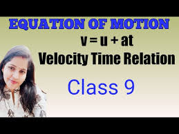 Derive Velocity Time Relation