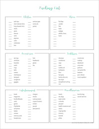 Printable Packing Checklist Magdalene Project Org