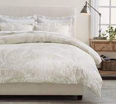 Layla Palm Organic Percale Duvet Cover