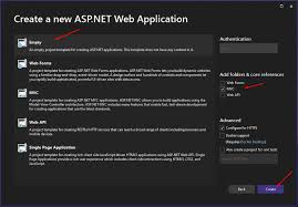 create asp net web application