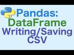 22 pandas dataframes writing saving