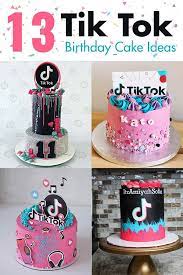 Tiktok Theme Cake For Girl gambar png