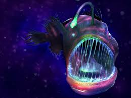 Dragão peixe lanterna + dragão neon. The Deep Sea Dwelling Angler Fish Peixe Lanterna Peixes No Fundo Do Mar