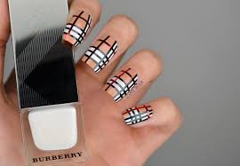 nails striping tape burberry nail art