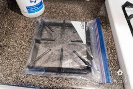 to clean stove top grates