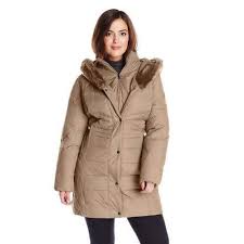 Polyester Womens Brown Winter Jacket