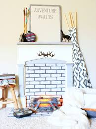 Diy Faux Fireplace Chaotically Creative