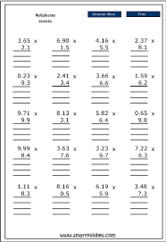 Multiplication of decimals is similar to the multiplication of whole numbers. Printable 3 Digit By 1 Digit Multiplication Novocom Top