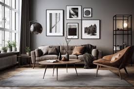 Brown Sofa And A Coffee Table