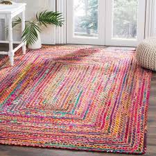striped border square area rug