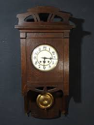 Large Wall Clock Art Deco Enamel Dial