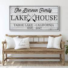 Lake House Wall Decor Custom Lake Sign