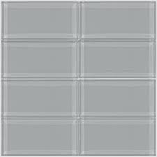 Smoke Gray Glass 3x6 Inch Subway Tile