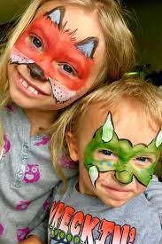 quick and easy dinosaur face paint for kids