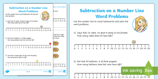 Number Line Word Problems Activity Sheet