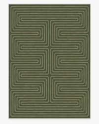 jonathan adler labyrinth fern green rug